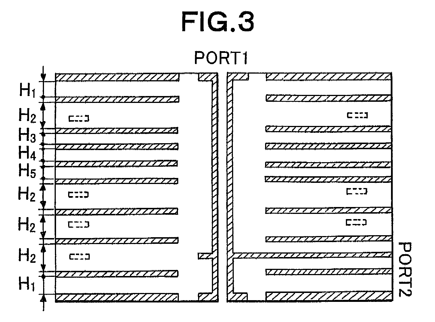 Broadband transition from a via interconnection to a planar transmission line in a multilayer substrate