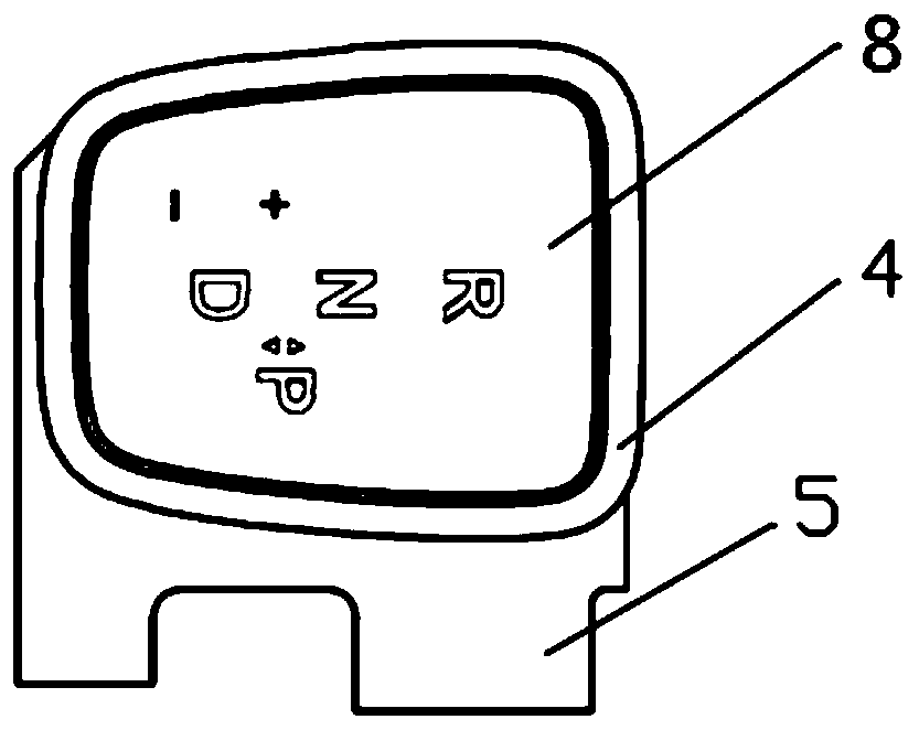 Dark-surface light-transmitting automobile electronic gear position indication panel and manufacturing method thereof