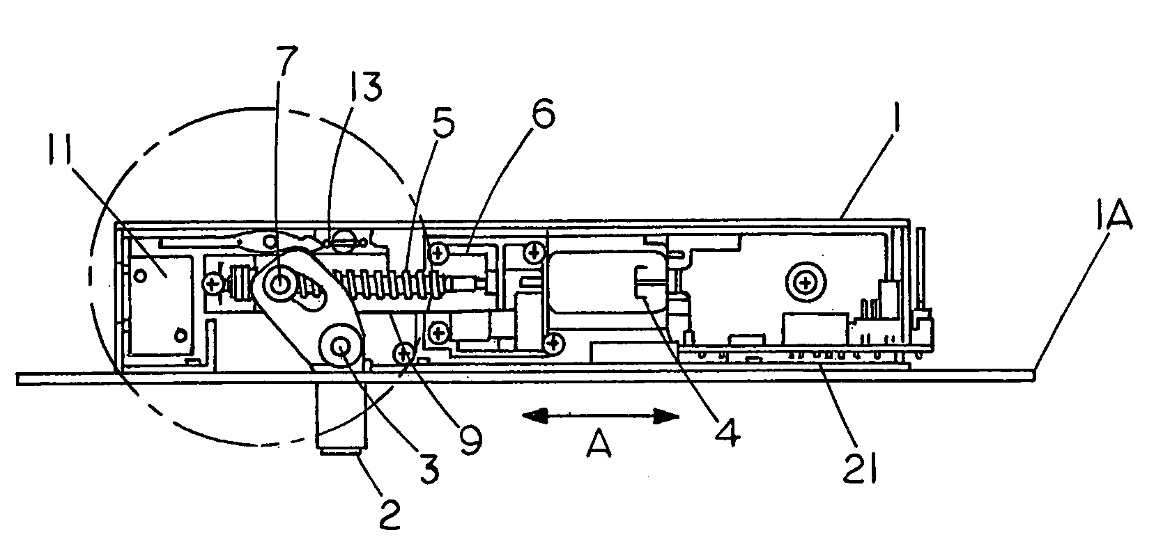 Electric drop bolt with slidable drive mechanism