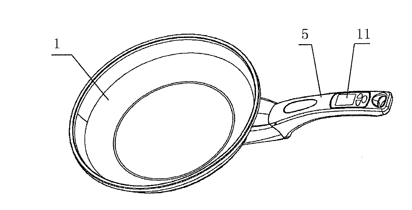 Electricity generating based on the difference in temperature electronic pan with a semiconductor refrigeration slice