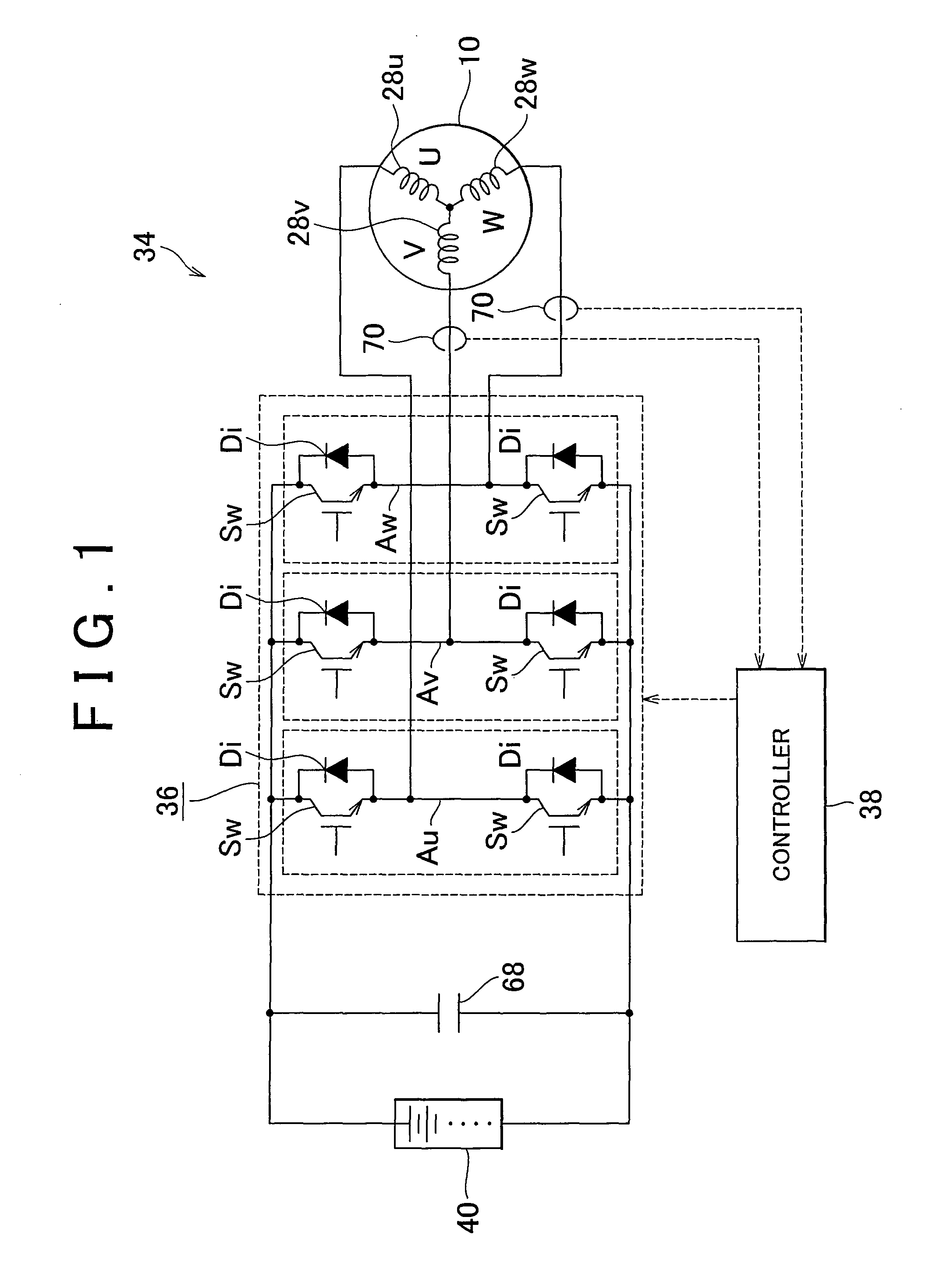 Rotary electric machine driving system