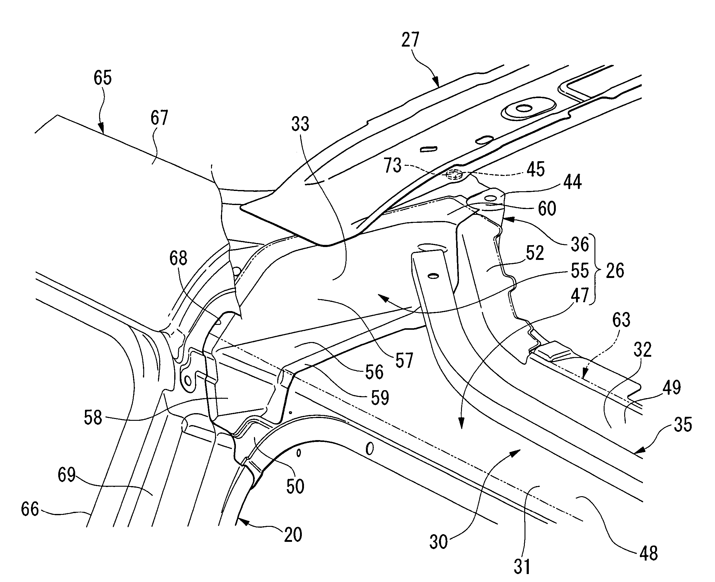 Vehicle upper body structure