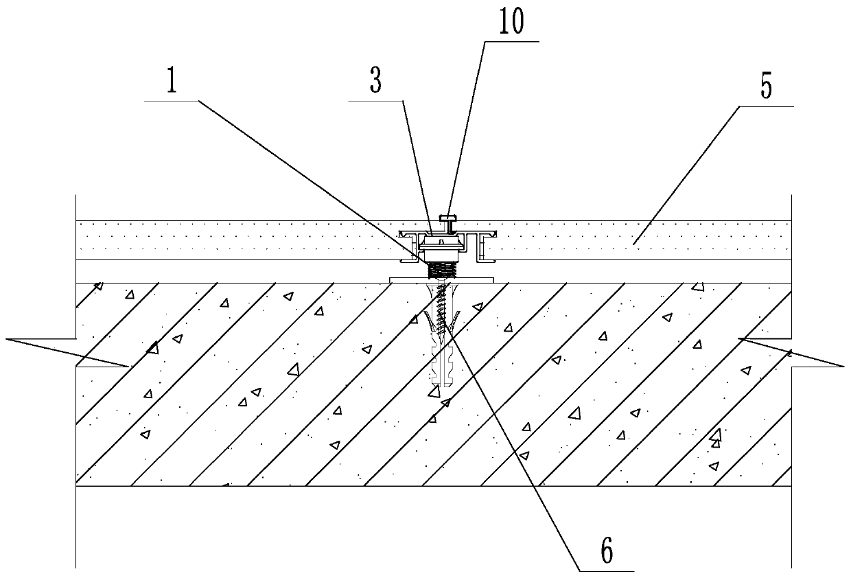 Quick wall surface mounting structure and mounting method