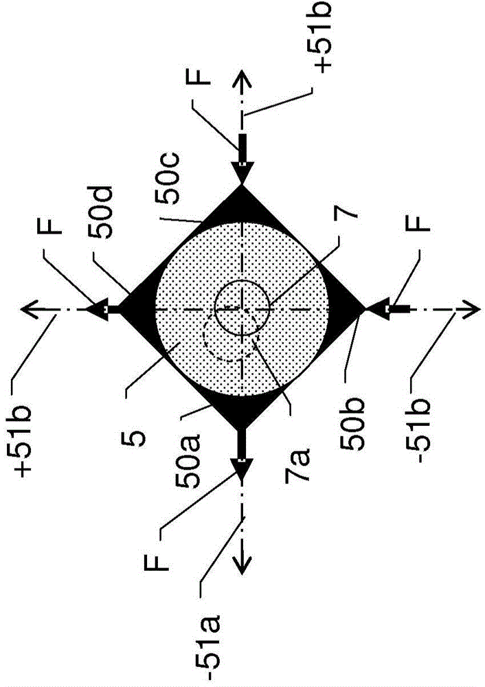 Rotation laser having lens which is deformable in a targeted manner by actuators