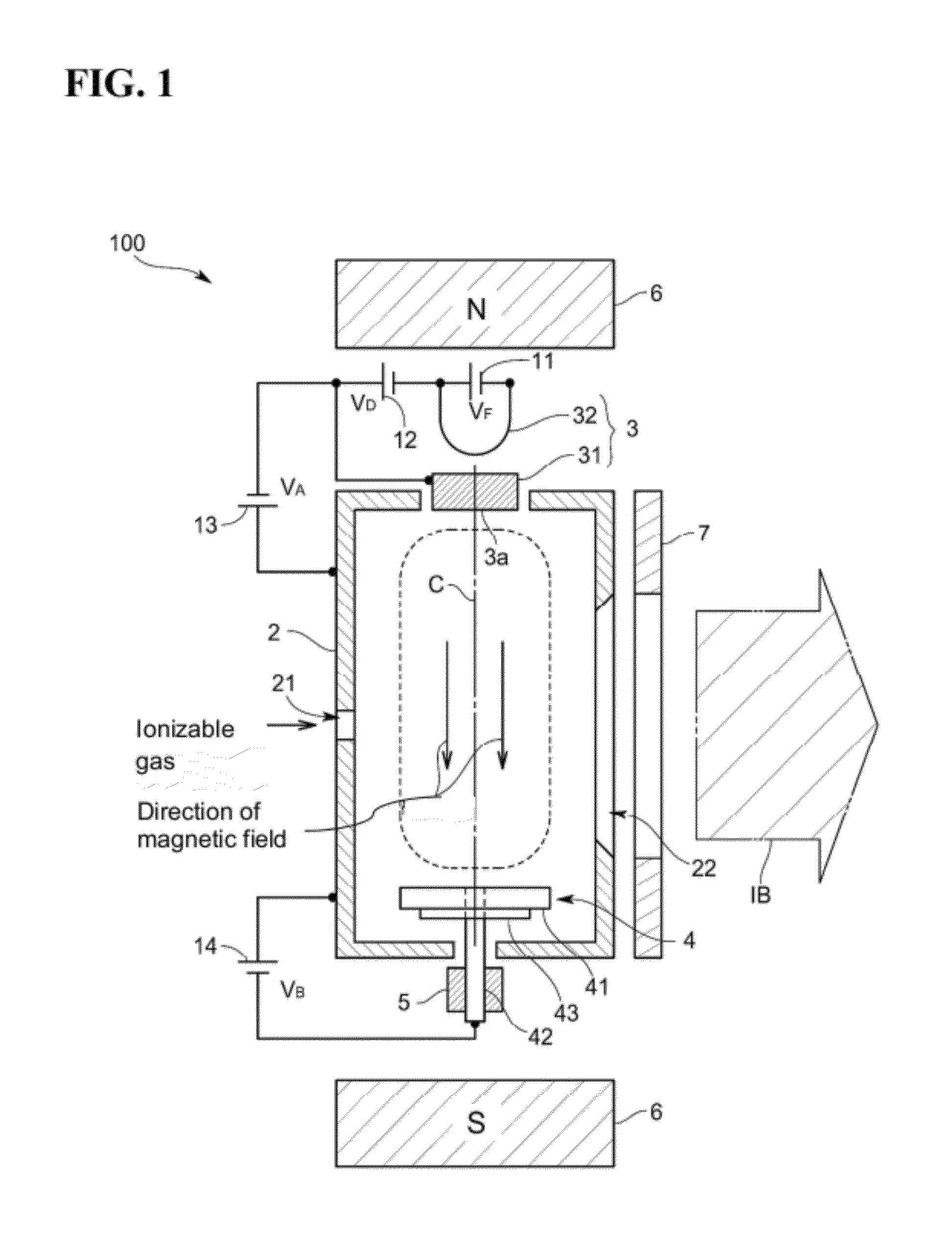 Ion source and repeller structure