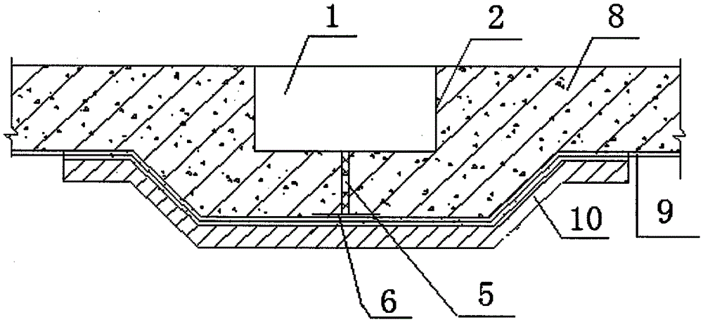 Improved construction method of post-pouring belt leading water stop