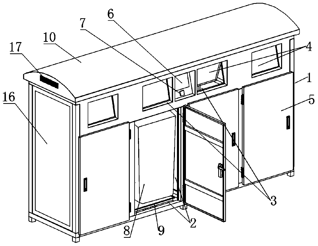 Intelligent garbage classified collection device and classified collection method