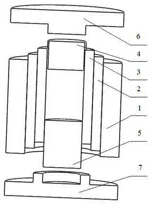 Combined die for preparing powder metallurgy part