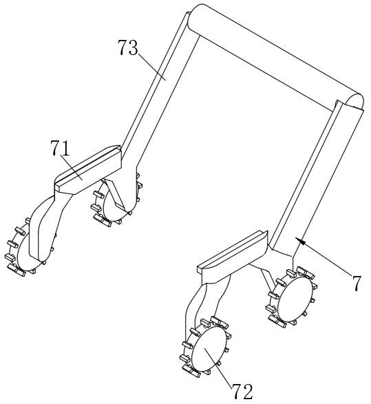 Wheel type gardening tool height adjusting mechanism