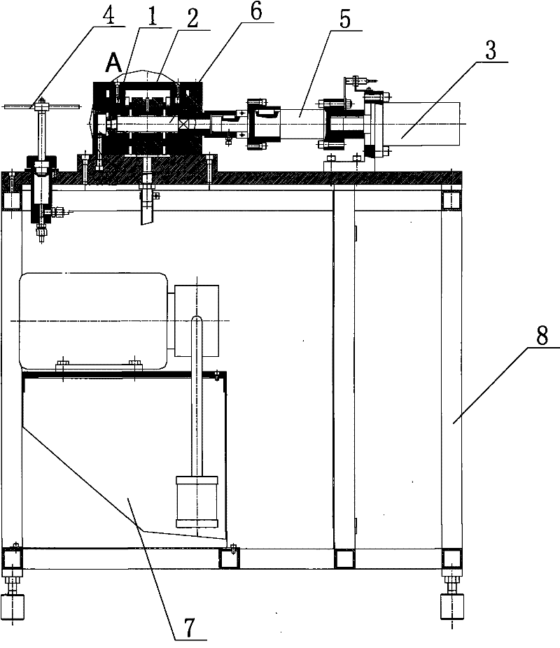 Accelerated rolling bearing fatigue life tester