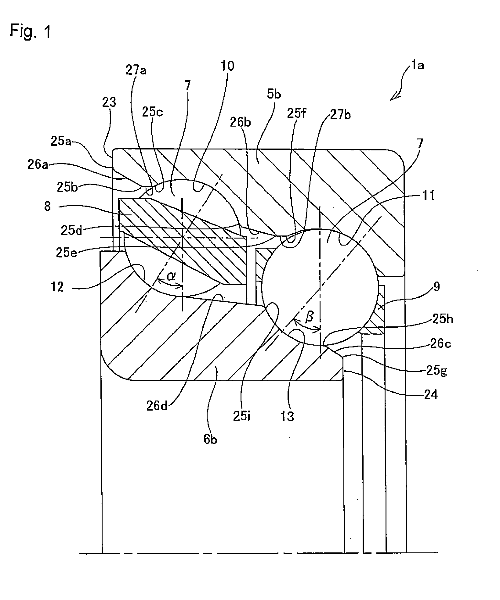 Tandem angular ball bearing