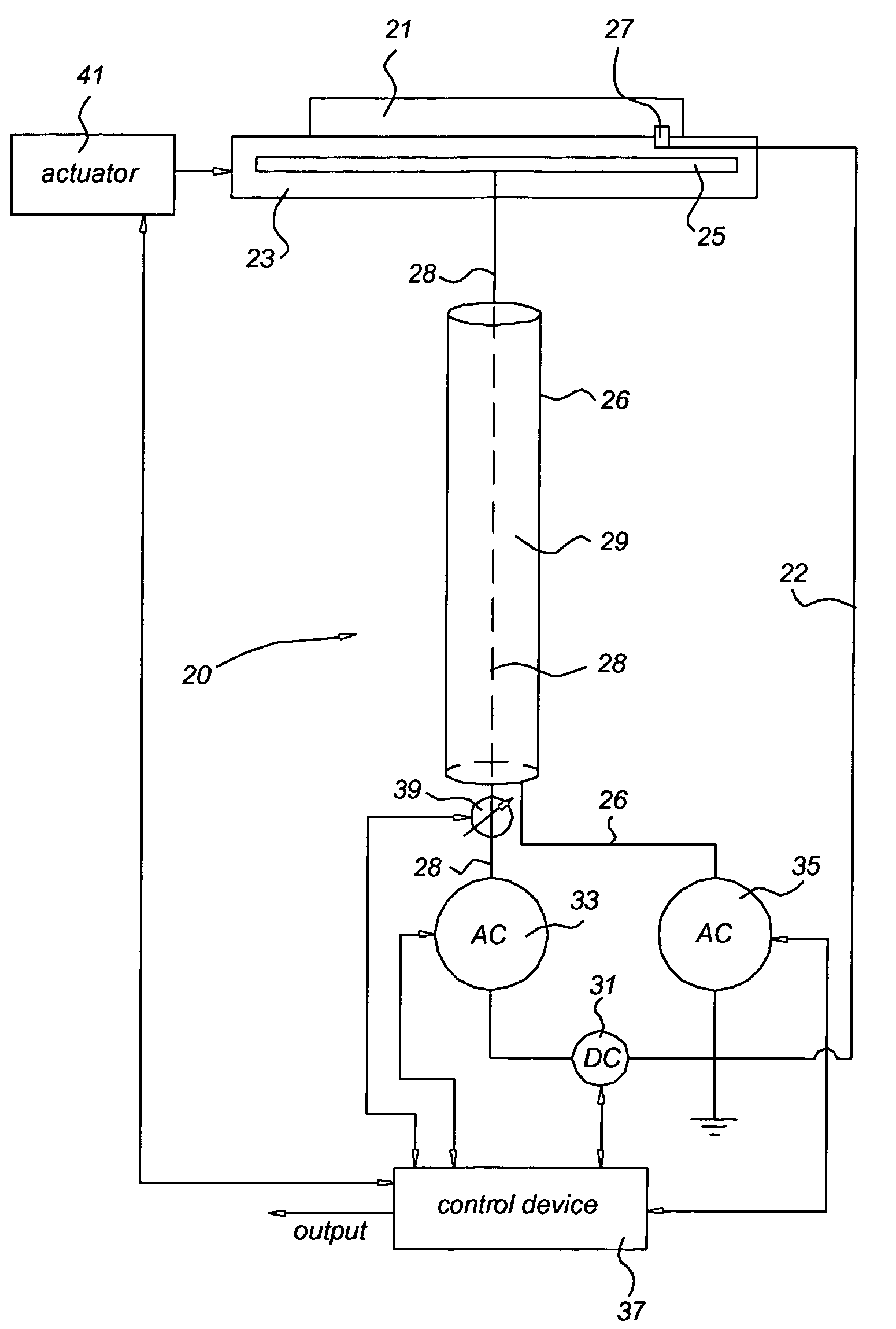 Detection assembly and lithographic projection apparatus provided with such a detection assembly