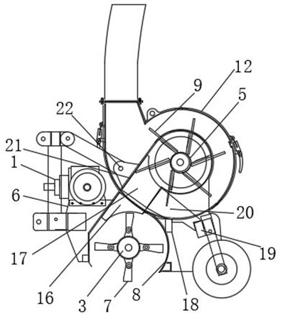 Suction type double-fan straw collecting machine