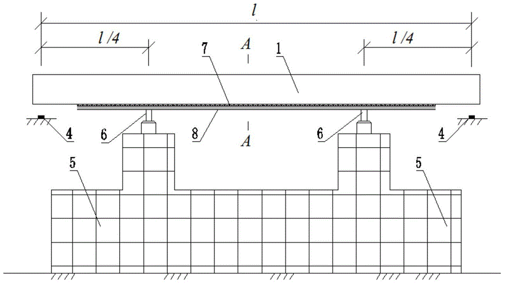 Simply supported hollow plate girder bending resistance reinforcement method