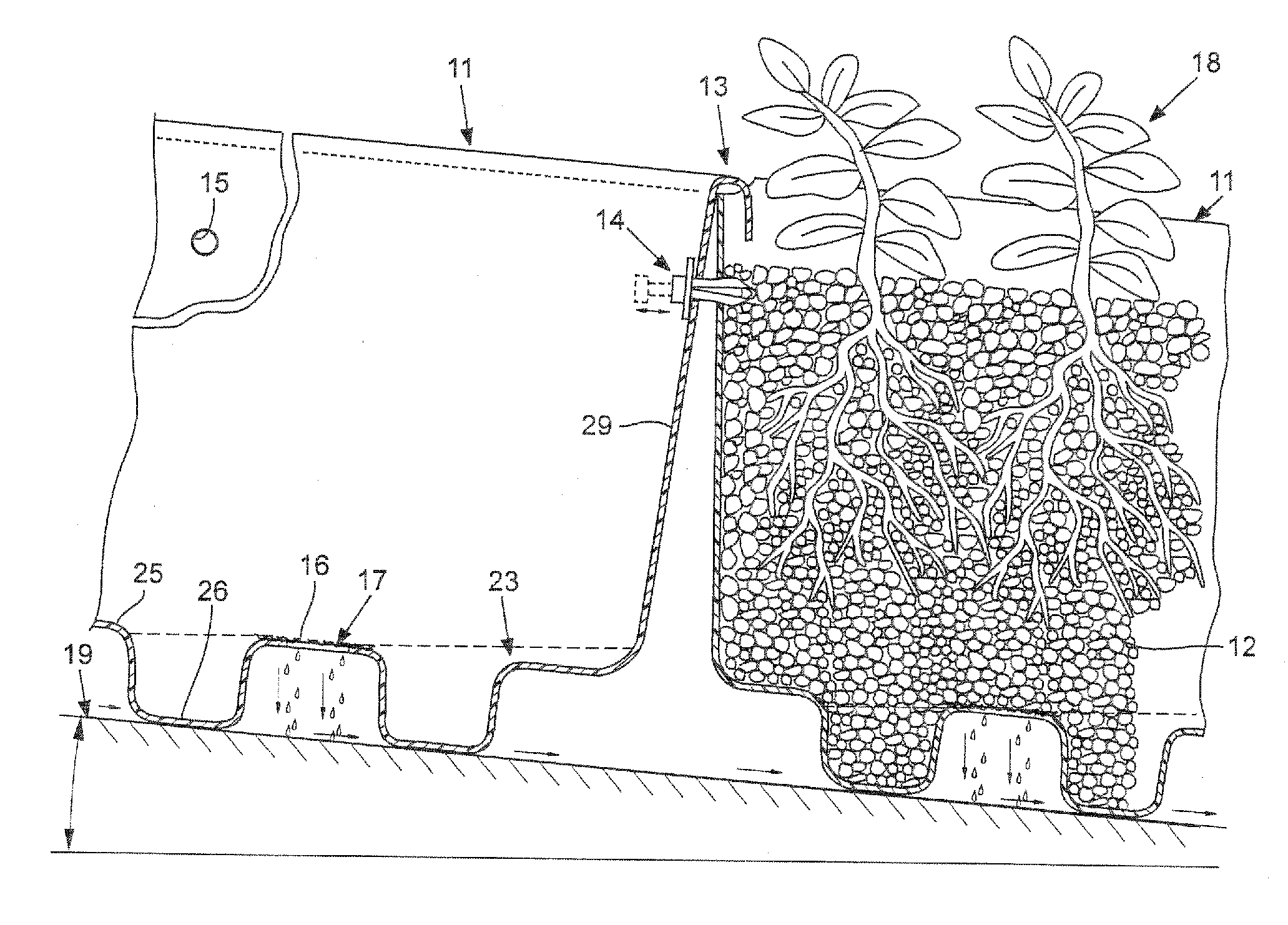 Vegetation roofing system