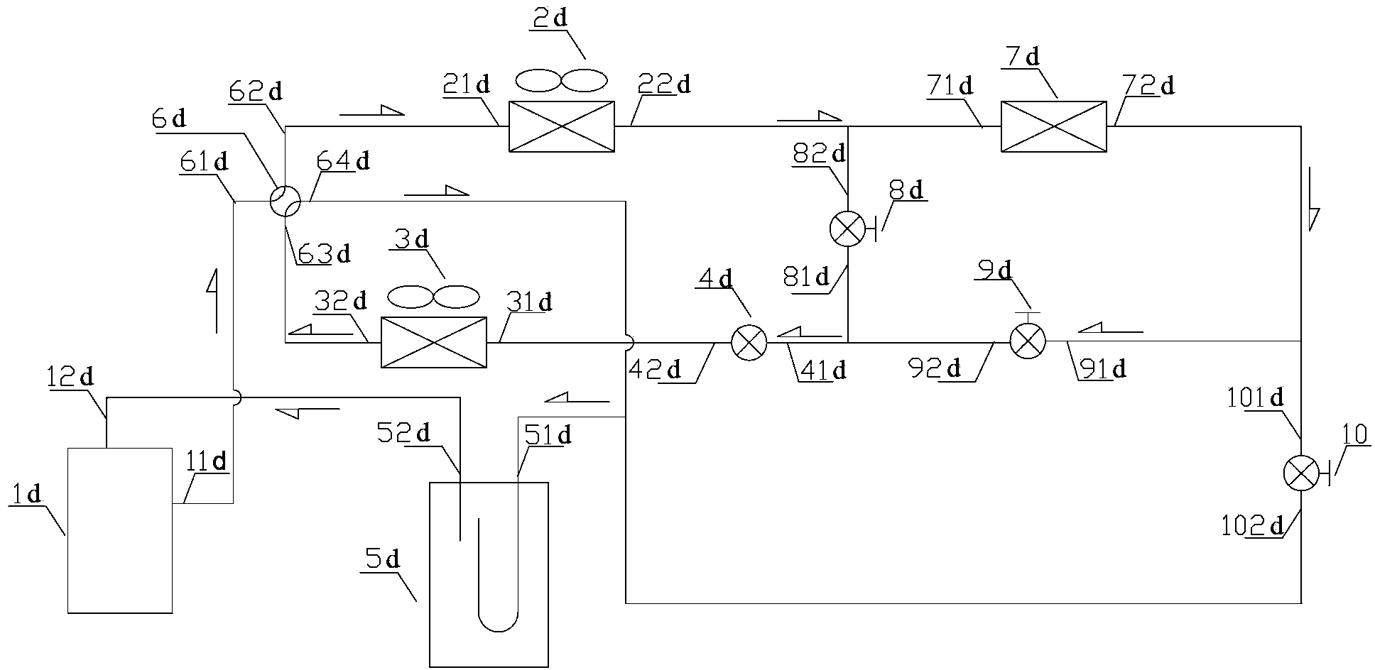 Air conditioner heat exchange system and control method thereof