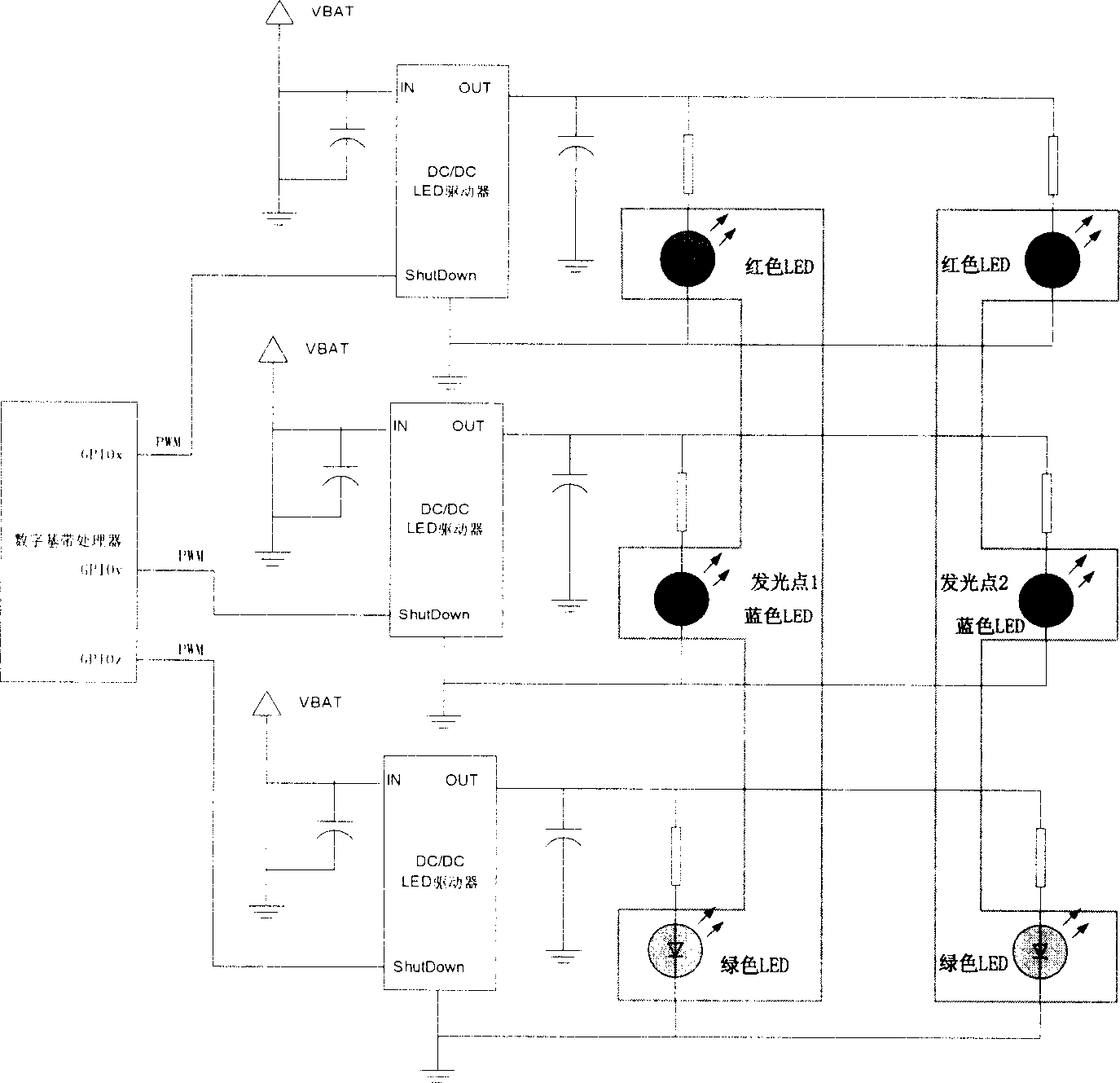 Keyboard back light device and its method