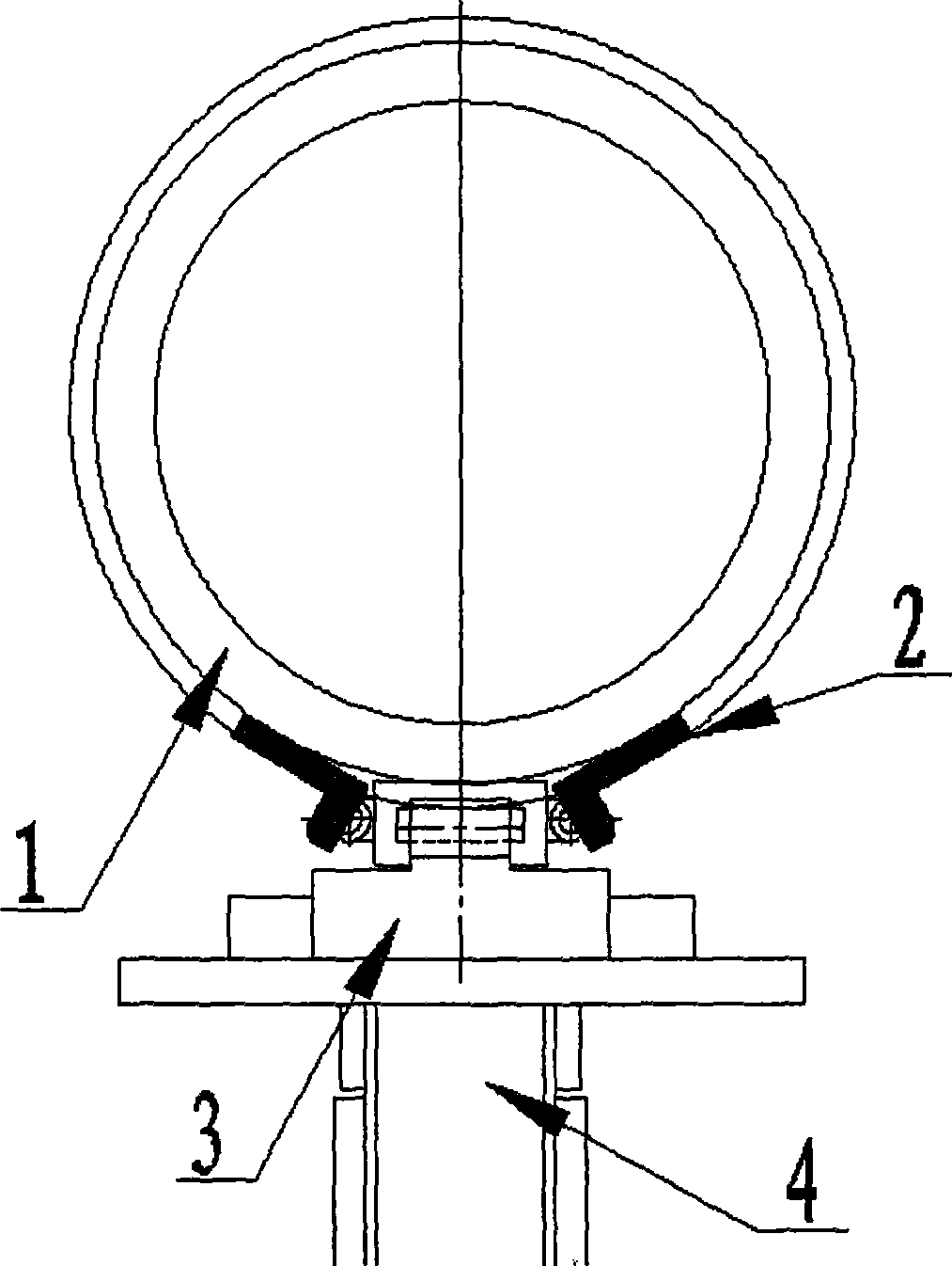 Elevating gear of mobile track