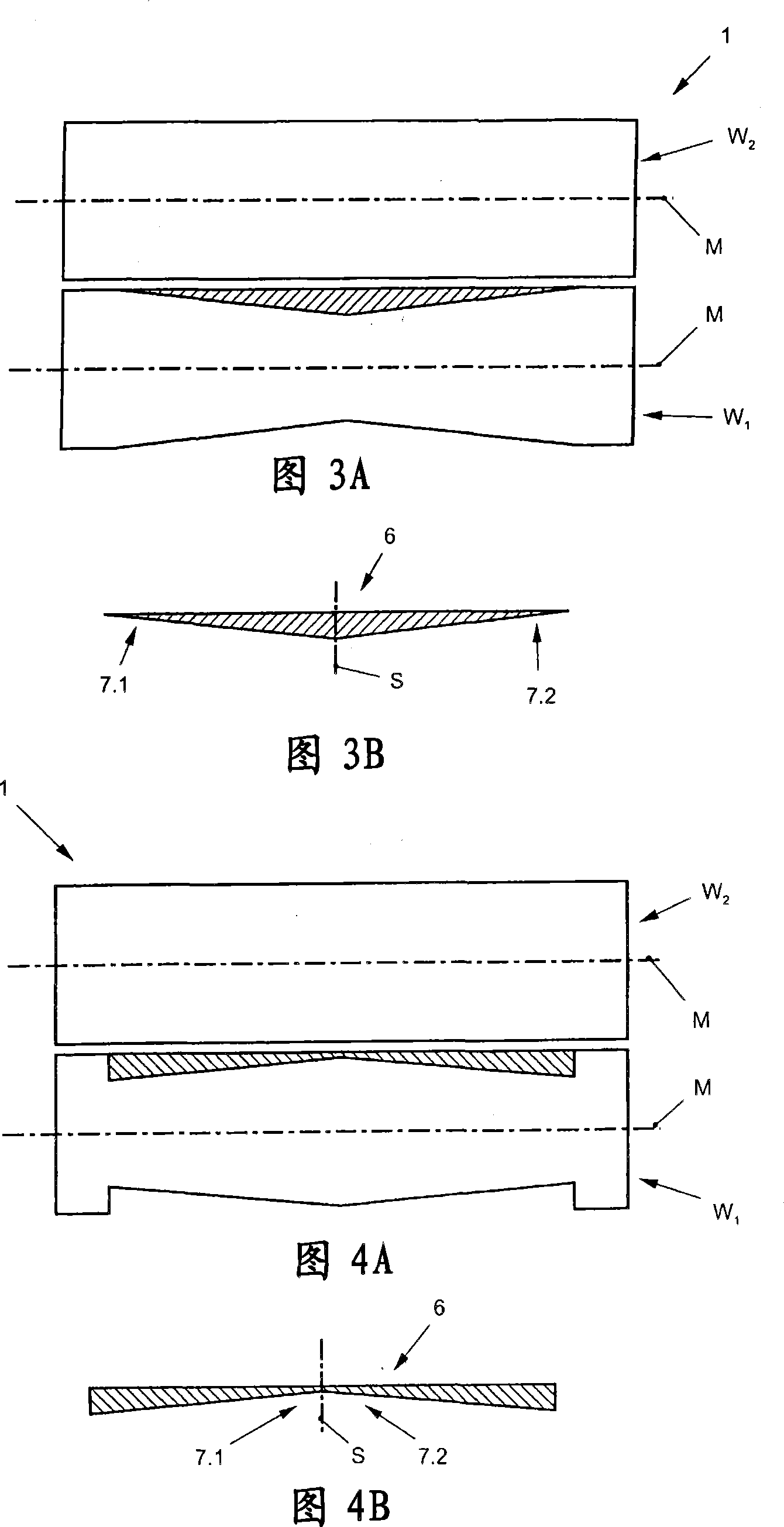 Method and device for the production of plates of thermoplastically extruded synthetic materials