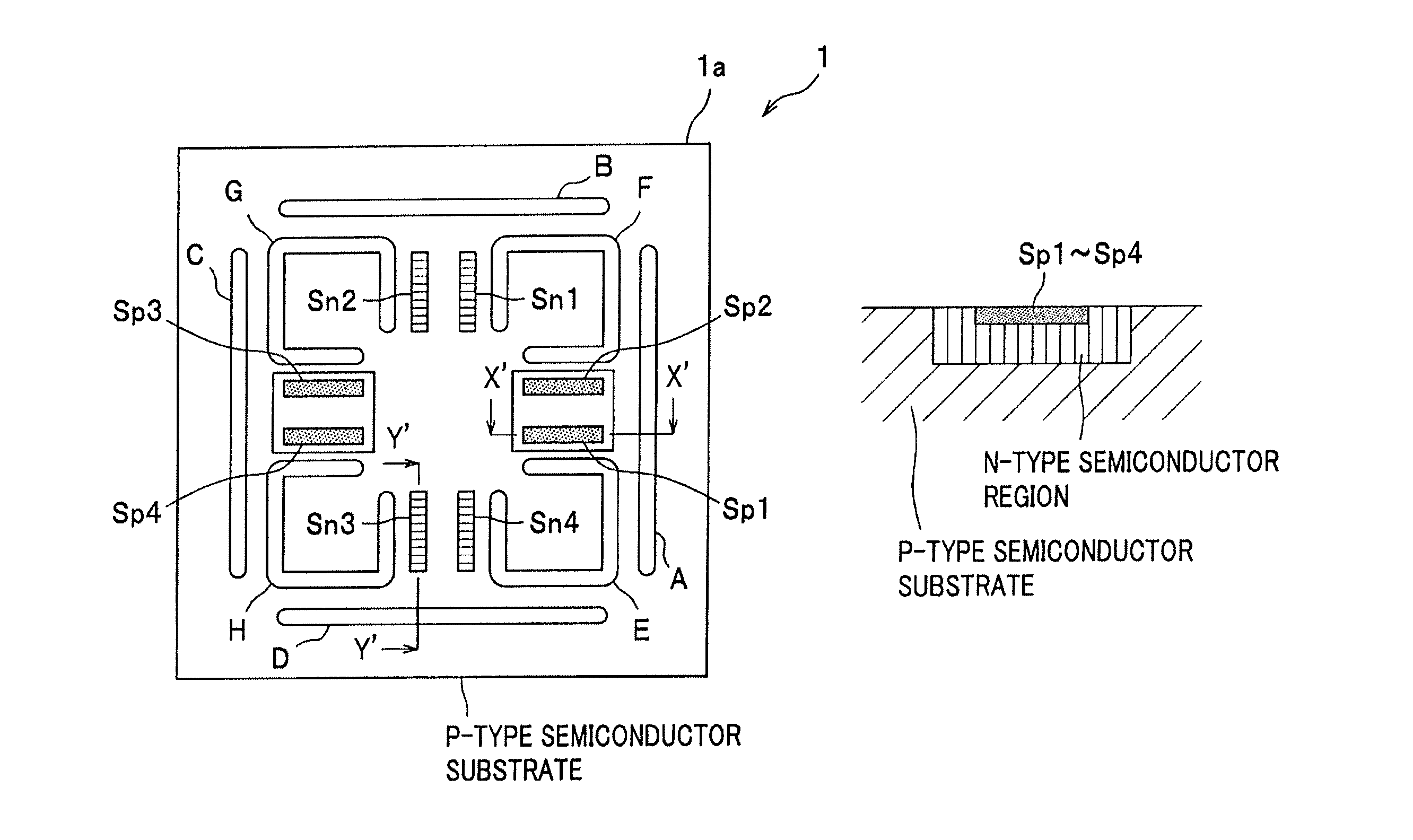 Multi-axis force sensor and acceleration sensor