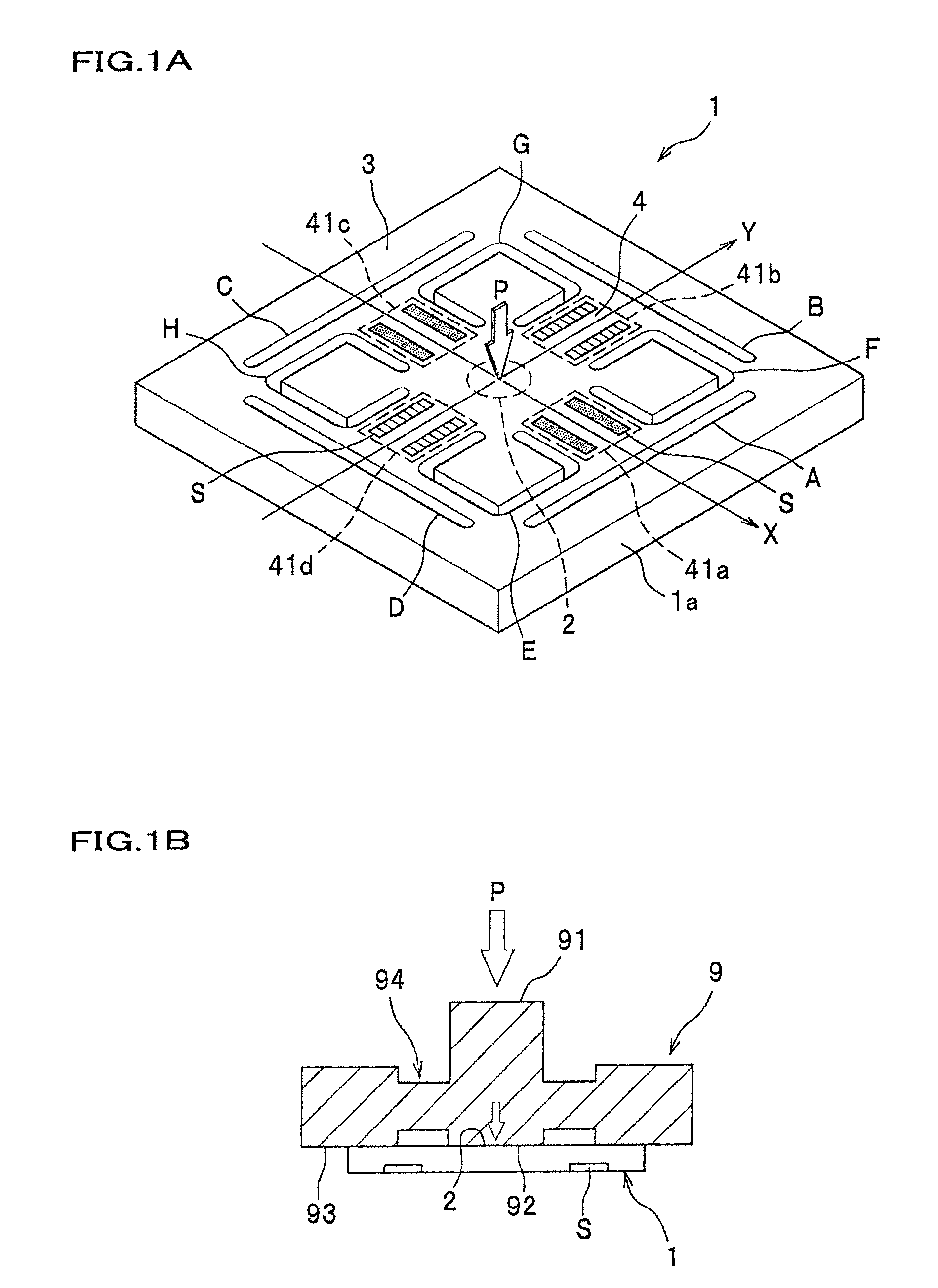 Multi-axis force sensor and acceleration sensor