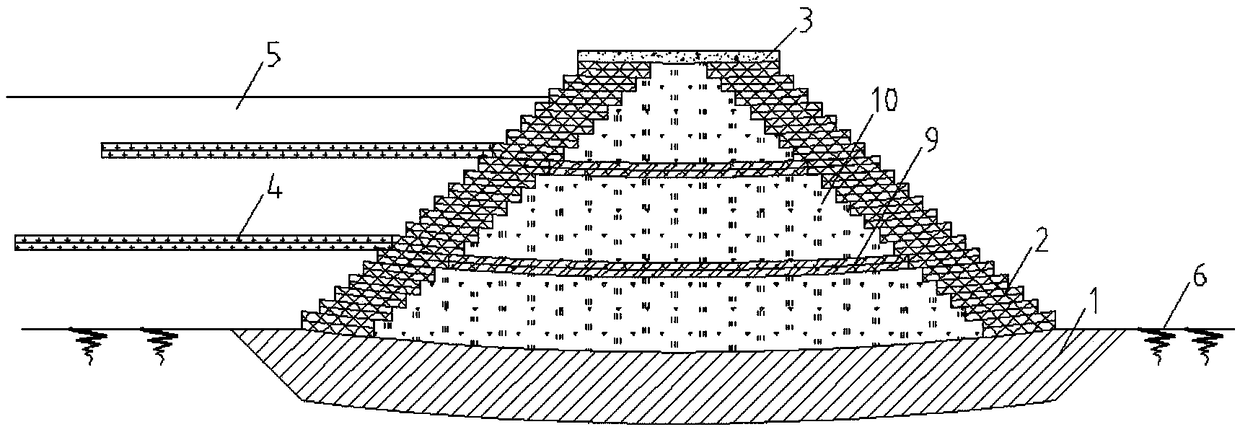 Geocell cofferdam and construction method thereof