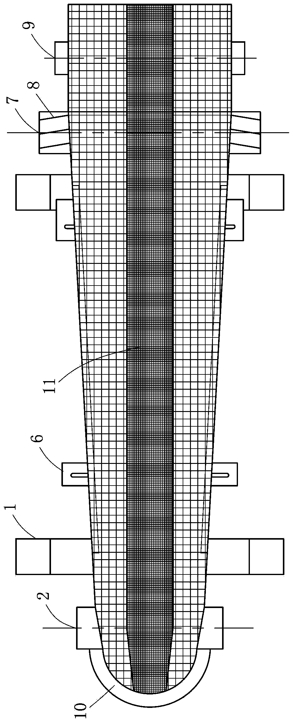 Process and equipment for manufacturing circular knitting mesh trademark bag