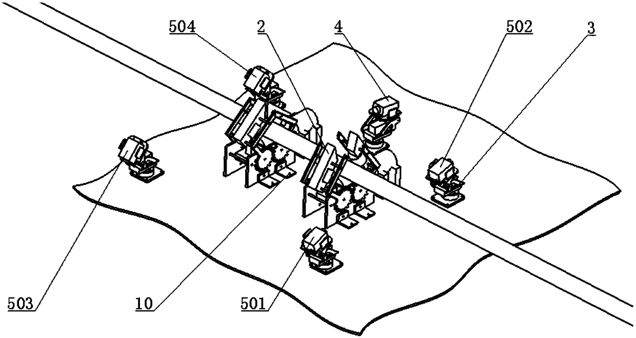 Embedded robot apparatus of unmanned aerial vehicle for multi-split high-voltage wire inspection and method