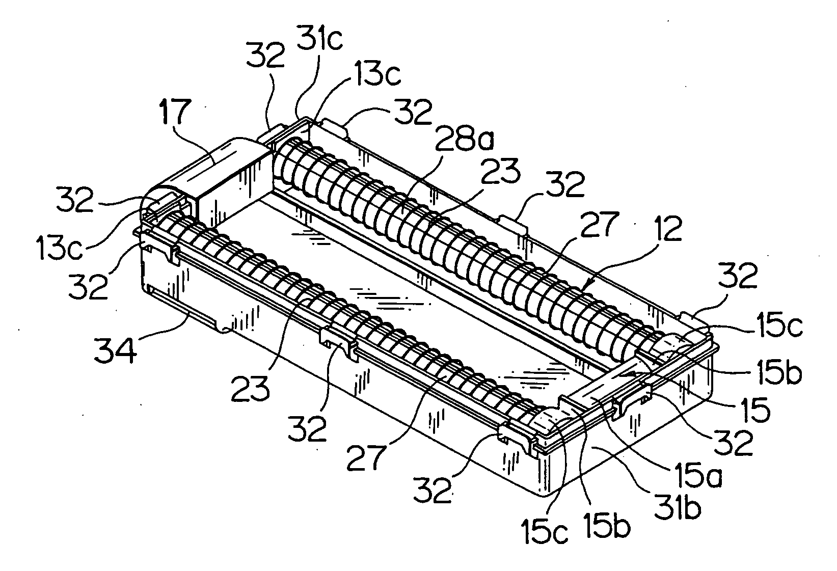 Electric wire excessive length absorption device