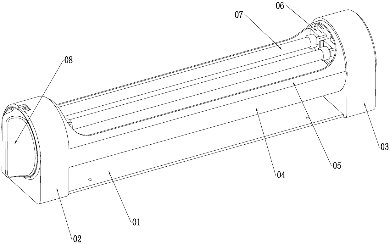 Manually-operated ultraviolet disinfecting lamp