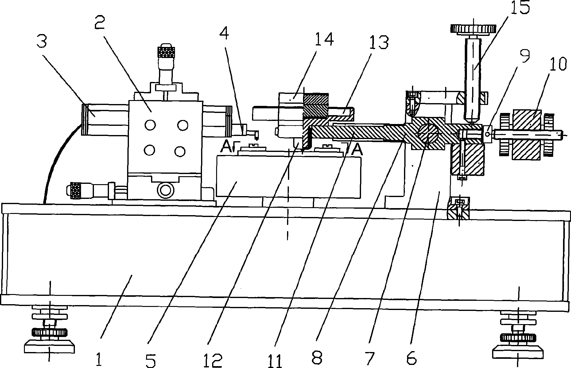 Friction wear testing machine for on-line measurement