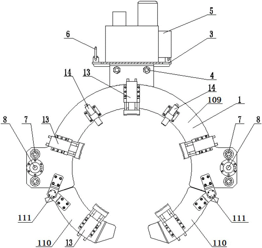 External opening aligning machine for pipelines