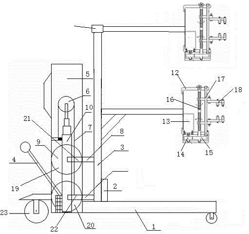 Hot roller carrying device