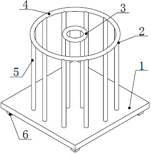 High-pressure rubber pipe placing device