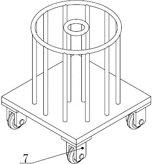 High-pressure rubber pipe placing device