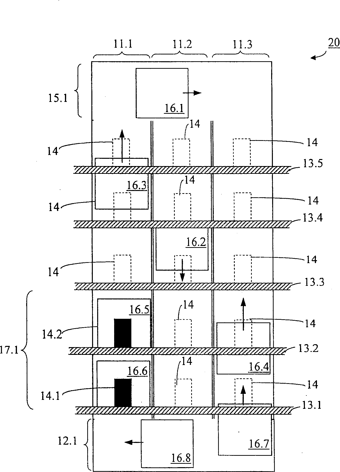 Elevator installation with individually movable elevator cars and method for operating such an elevator installation