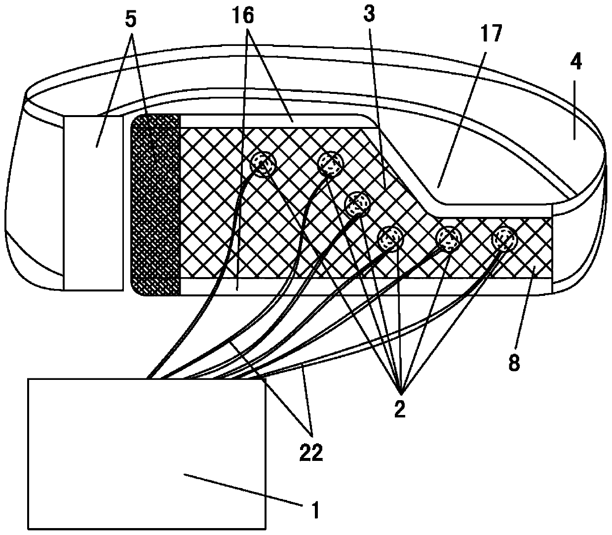 Electrocardiogram chest lead electrode fixing device and application method thereof