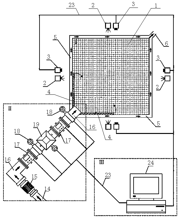 Water tank experiment device and method for simulating paroxysmal flood sedimentation process