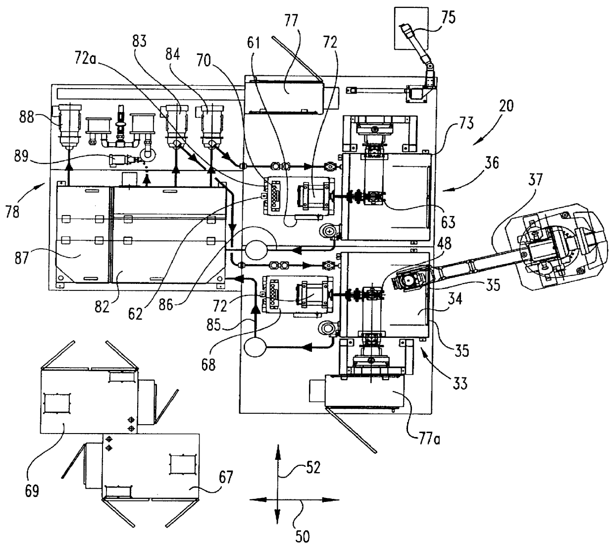 Induction hardening apparatus for a crankshaft