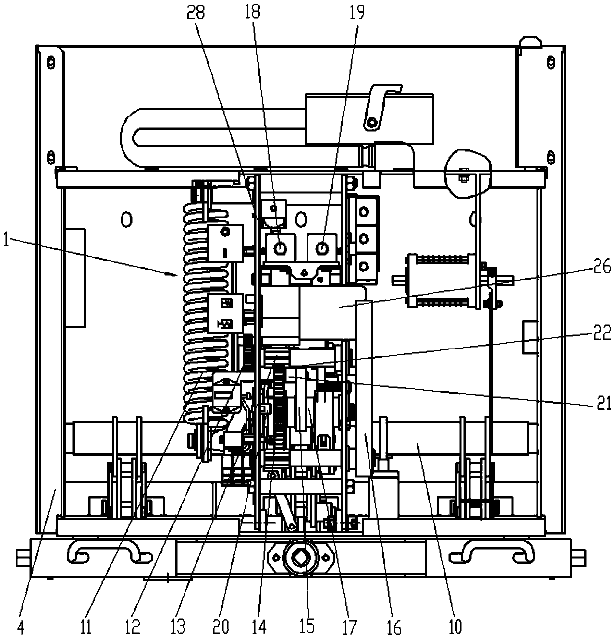 24kv vacuum high voltage circuit breaker with small modular spring operating mechanism