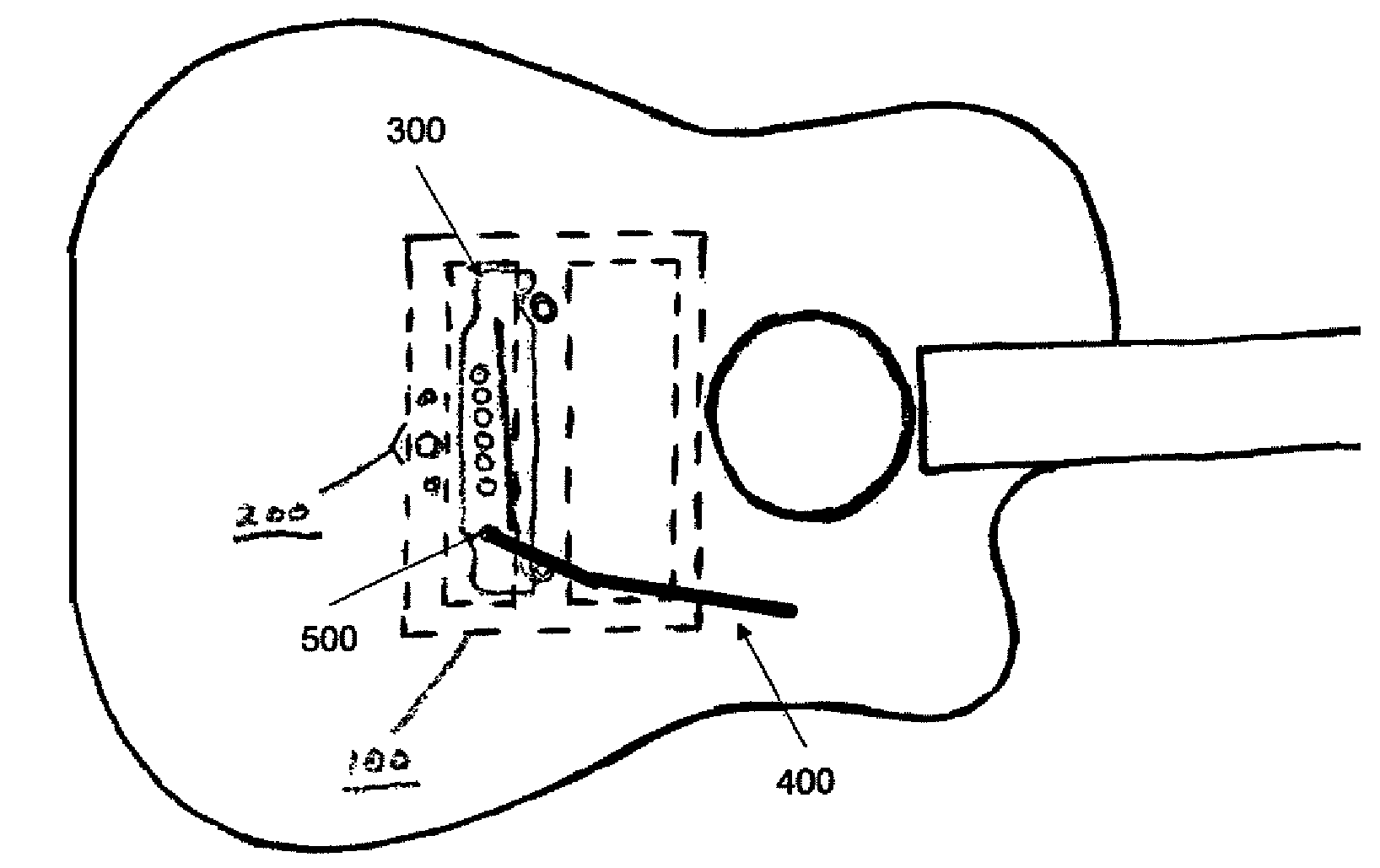 Hand actuated tremolo system for guitars