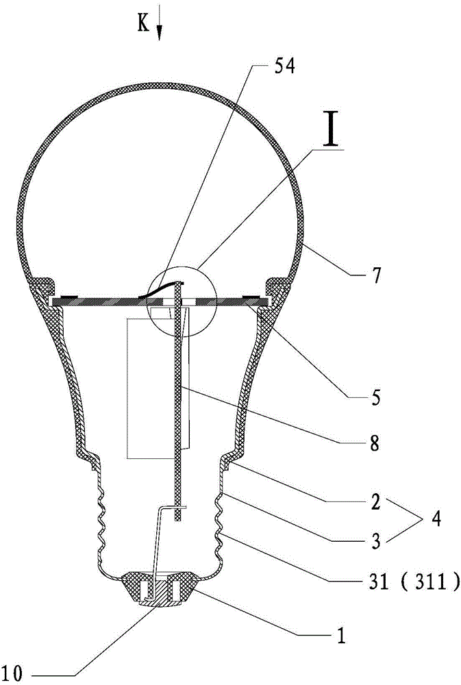 LED lamp with radiator and lamp holder integrated structure