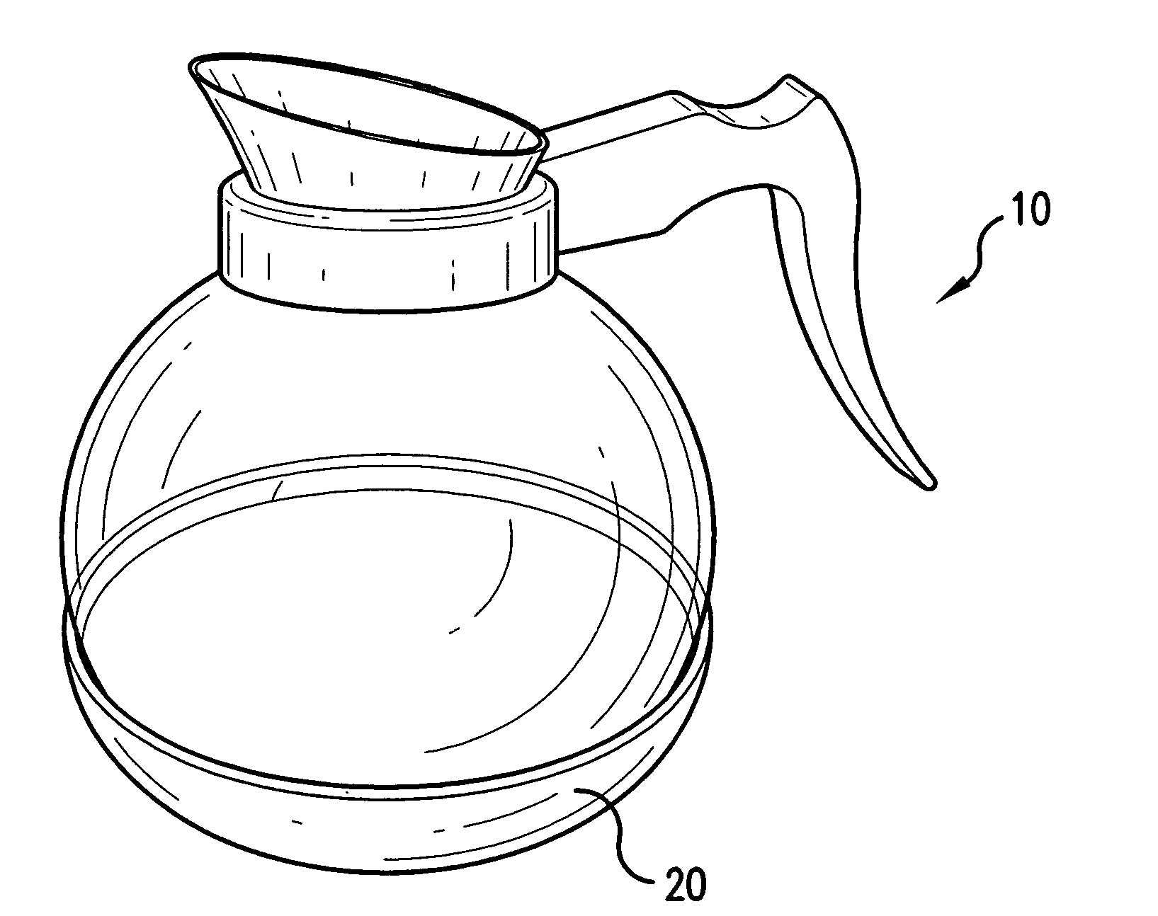 Radiant liquid heating container