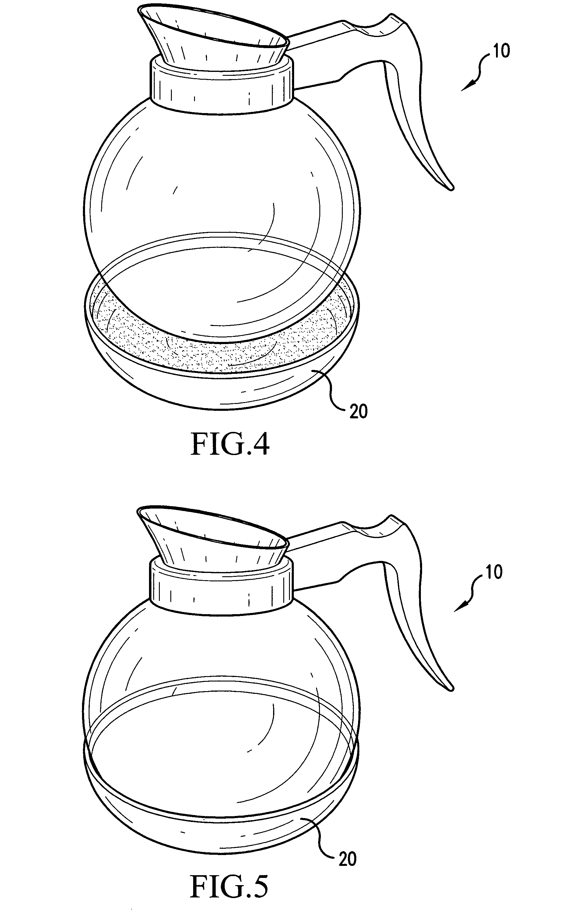 Radiant liquid heating container