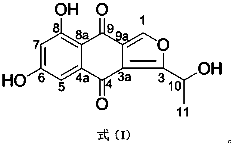 Marine fungus-derived naphthoquinone compound and anti-inflammatory application thereof