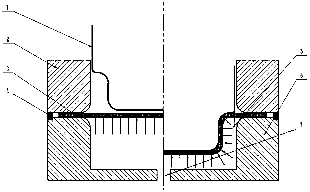 Integral liquid-filling forming method for large annular lip part