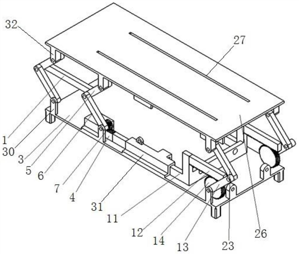 Lifting and horizontal conveying table