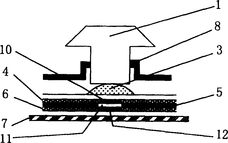 Air bag type electronic information input device