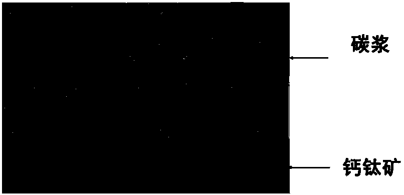 Carbon electrode perovskite solar battery and preparation method thereof