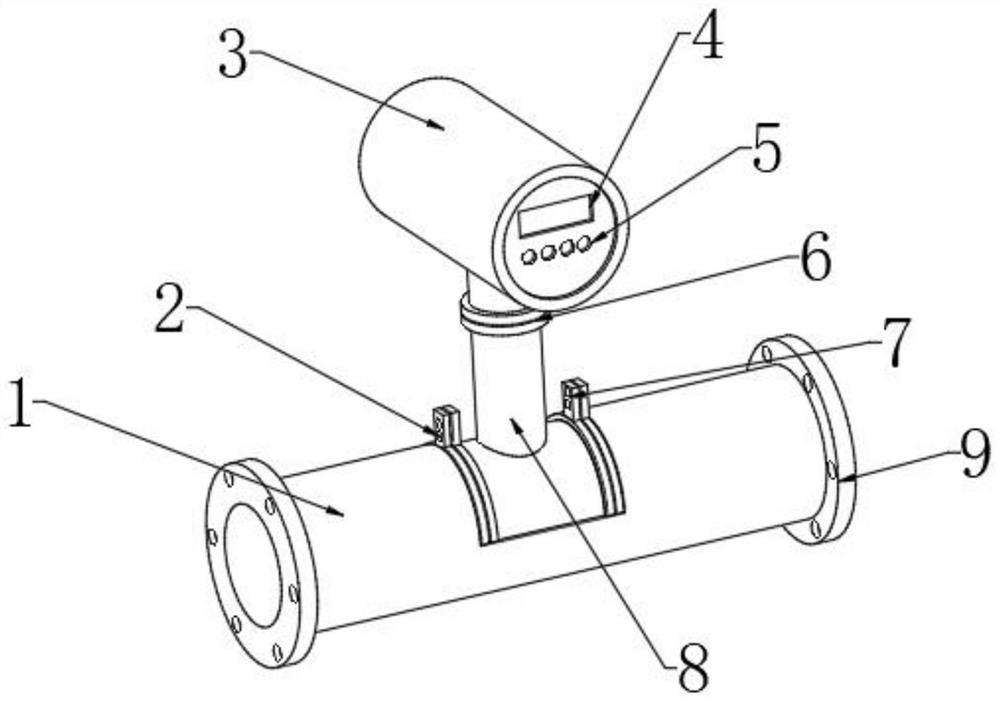 Heat supply equipment convenient for mounting electromagnetic flowmeter